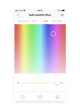 Yeelight App: Color selection